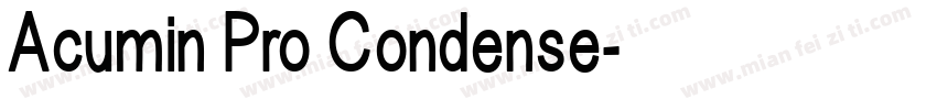 Acumin Pro Condense字体转换